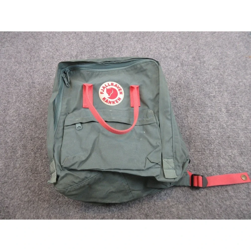 Fjallraven Kanken Sling‎ Mini Backpack Frost Green Coral Pink Casual Pocket